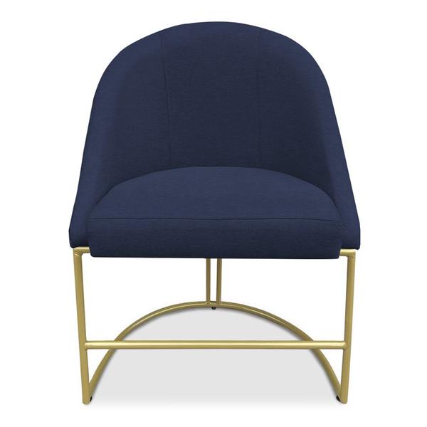 Imagem de Kit 02 Cadeiras Poltrona de Jantar Bela Suede Base Metálica Industrial Dourado - Pallazio