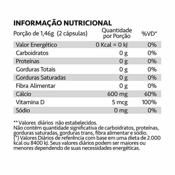 Imagem de Kit 02 Calcium Maxx Calcio D3 600mg com 60 Caps Maxinutri