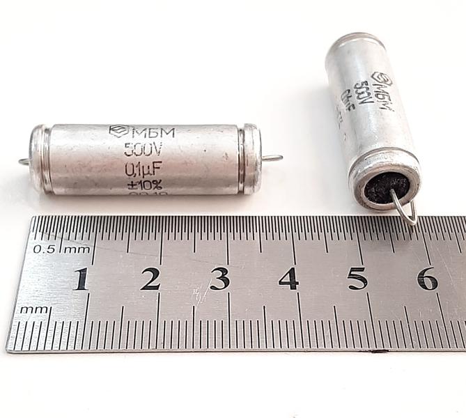 Imagem de Kit 02 Capacitor Pio Russo 0,1uf 100nf 104 500v 10%