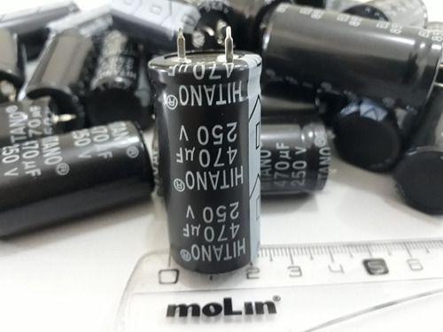 Imagem de Kit 02 Capacitor Snap In 470uf 250v 85º Marca Hitano