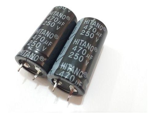 Imagem de Kit 02 Capacitor Snap In 470uf 250v 85º Marca Hitano