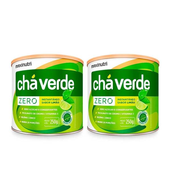 Imagem de Kit 02 Chá Verde Solúvel Zero Calorias + Vitamina C 250G