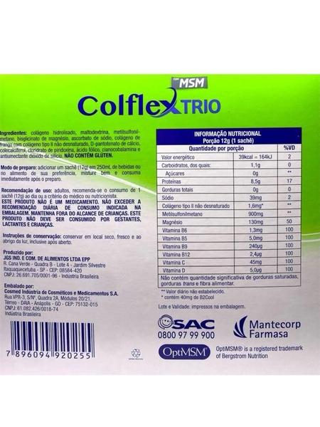 Imagem de Kit 02 Colágeno Colflex Trio Hidrolisado 30 Sachês Diversas Vitaminas