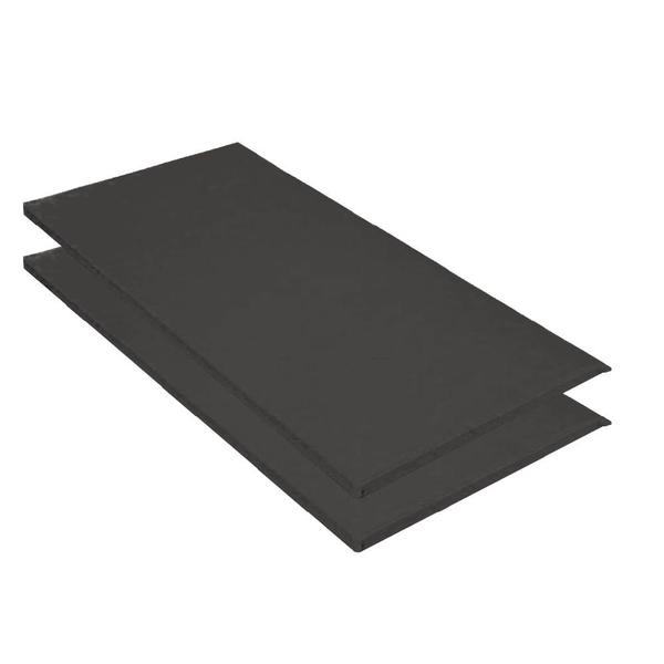 Imagem de Kit 02 Colchonete Slim 95x59cm Solteiro Para Ginástica Academia Escola material sintético Chumbo - Ahz Móveis