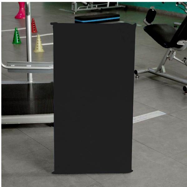 Imagem de Kit 02 Colchonete Slim 95x59cm Solteiro Para Ginástica Academia Escola Suede Preto - Ahazzo Móveis