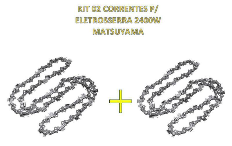 Kit 02 Correntes Eletrosserra Motosserra Matsuyama Original Imagem de Kit 02 Correntes Eletrosserra Motosserra Matsuyama Original