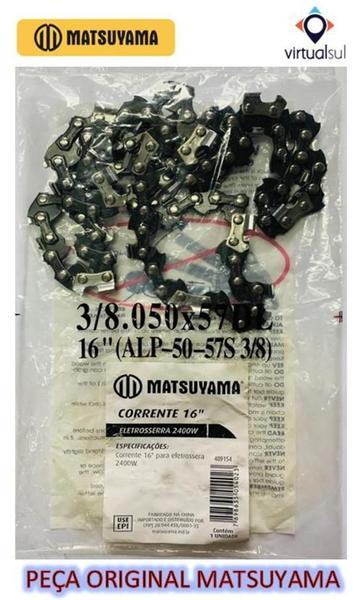 Kit 02 Correntes Eletrosserra Motosserra Matsuyama Original Imagem de Kit 02 Correntes Eletrosserra Motosserra Matsuyama Original