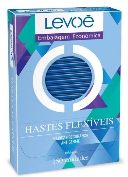 Imagem de Kit 02 Cotonete Hastes Flexíveis 150un  Levoe