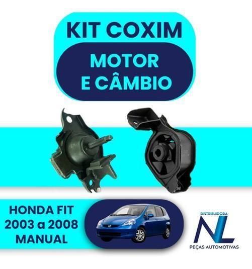 Imagem de Kit 02 Coxim Calço Motor E Câmbio Honda Fit 2003 A 2008