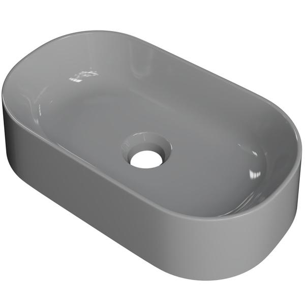 Imagem de Kit 02 Cubas de Apoio Oval Para Banheiro Lavabo Laila C01 O42W Cinza - Lyam