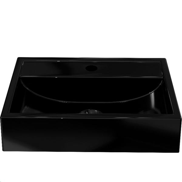 Imagem de Kit 02 Cubas de Apoio Retangular Para Banheiro Lavabo C01 Q450 Preto - Lyam Decor