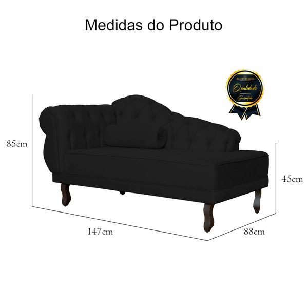 Imagem de Kit 02 Divã Recamier Larissa Capitonê para Casa Suede - Várias Cores - Ds Estofados