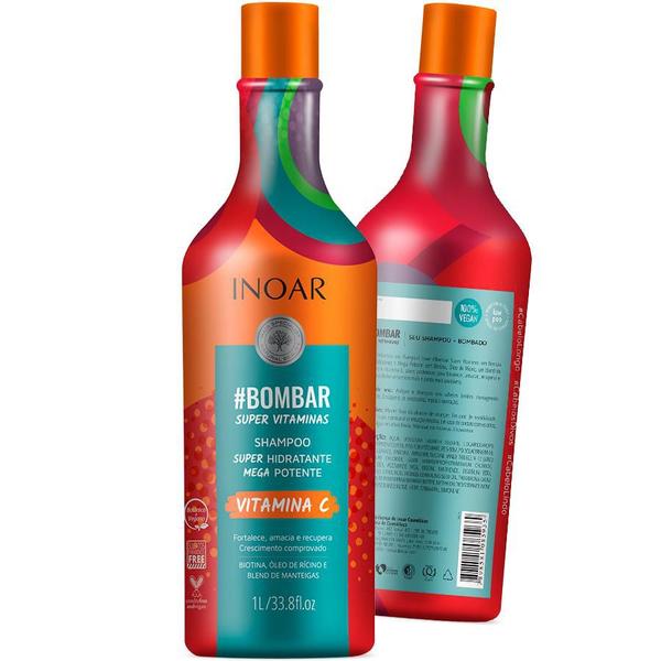 Imagem de Kit 02 Inoar Bombar Vitamina C Shampoo + Condicionador Litro