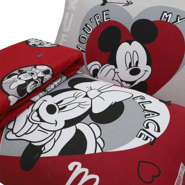 Imagem de Kit 02 Jogos De Lençol Cama Casal Disney 3 Peças Infantil Mickey E Minnie Portallar