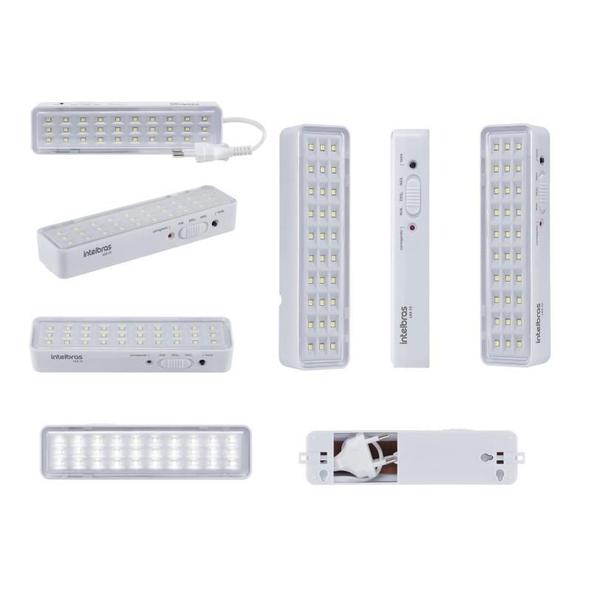 Imagem de Kit 02 Luminária Luz Emergência Lde30 Led Intelbras Autônoma