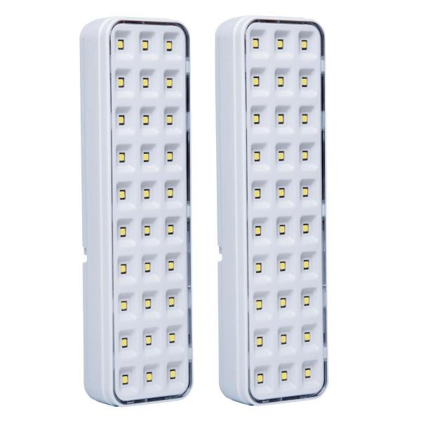 Imagem de Kit 02 Luminária Luz Emergência Lde30 Led Intelbras Autônoma