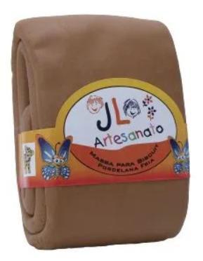 Imagem de kit 02 Massas de Biscuit JL Artesanato Colorida ou Branca 90g