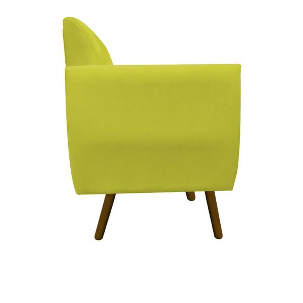 Imagem de Kit 02 Namoradeira Kelly Pés Palito Suede Amarelo - D'Classe Decor