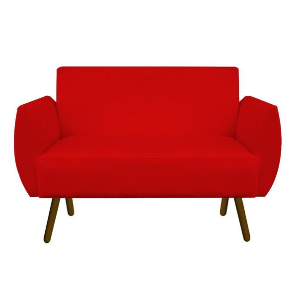 Imagem de Kit 02 Namoradeira Kelly Pés Palito Suede Vermelho  - D'Classe Decor