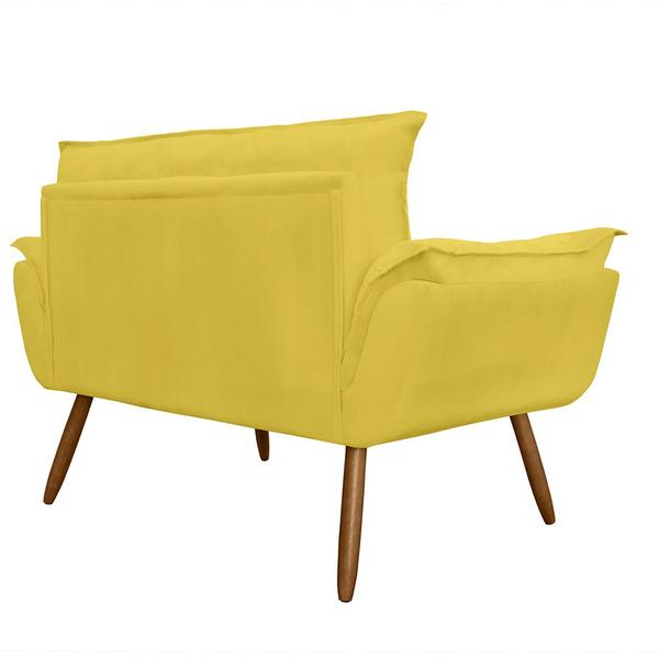 Imagem de Kit 02 Namoradeira Poltrona Sofá decorativa 02 Lugares Opalla Pés Palito Amarelo - DS Estofados