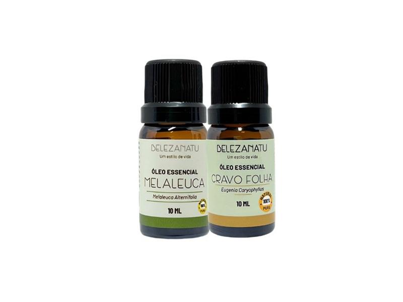 Imagem de Kit 02 óleos essenciais belezanatu melaleuca e cravo 10ml