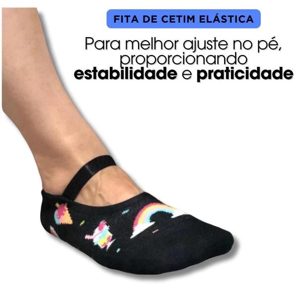 Imagem de KIt 02 Par Meia Sapatilha Pilates Yoga Antiderrapante JOY/HR