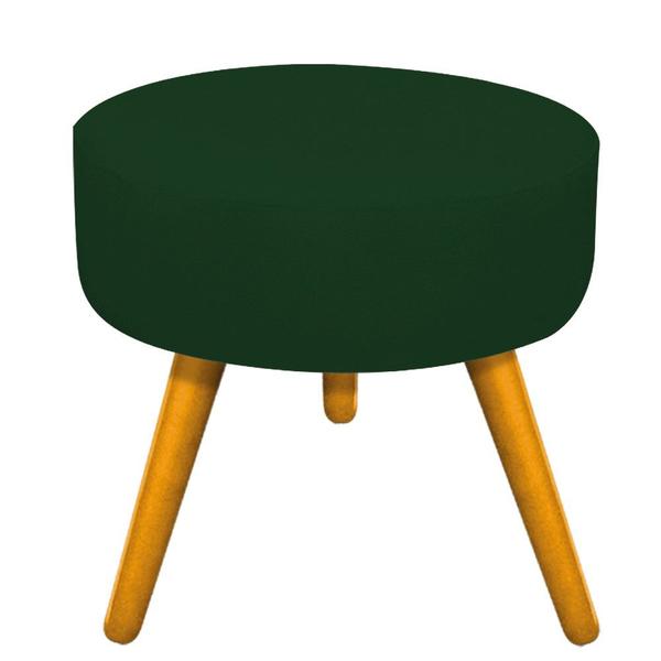 Imagem de Kit 02 Poltrona Cadeira Decorativa Arenzza e 02 Puff Sofia Palito Mel Suede Verde - KDAcanto Móveis