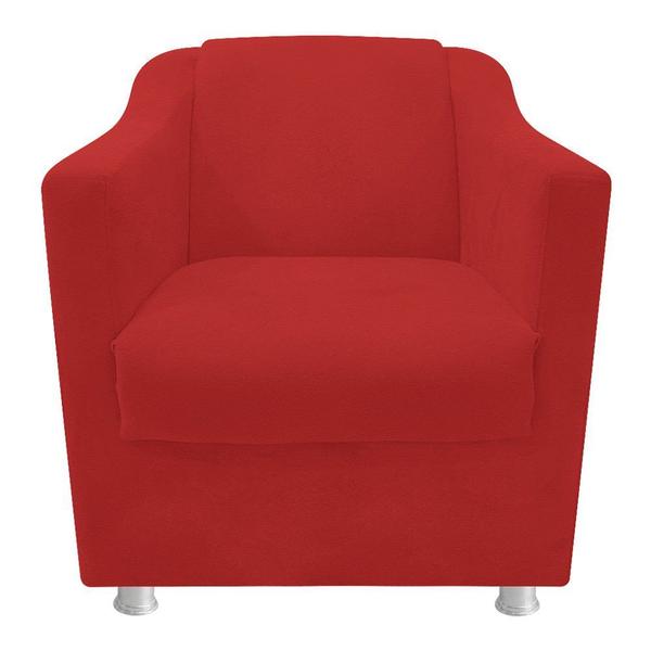 Imagem de kit 02 Poltrona Cadeira Decorativas Babel Corano Vermelho - KDAcanto Móveis