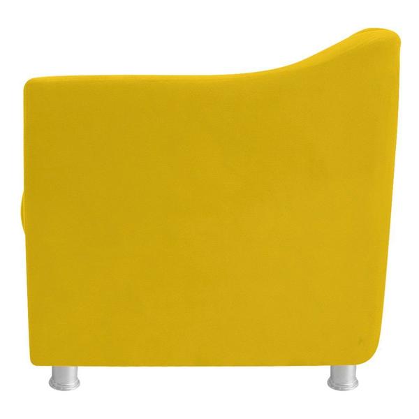 Imagem de kit 02 Poltrona Cadeira Decorativas Babel Recepção Sala de Estar Corano Amarelo - KDAcanto Móveis