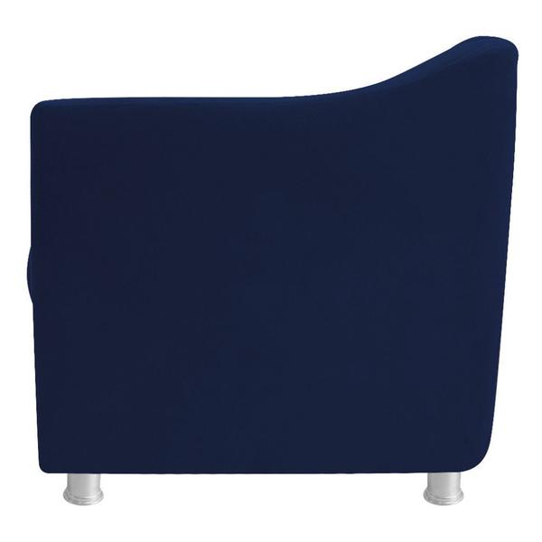 Imagem de kit 02 Poltrona Cadeira Decorativas Babel Recepção Sala de Estar Suede Azul Marinho - KDAcanto Móveis