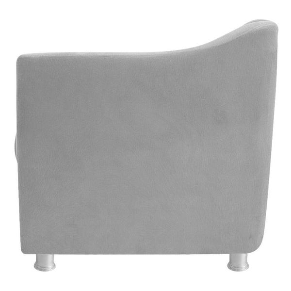 Imagem de kit 02 Poltrona Cadeira Decorativas Babel Recepção Sala de Estar Suede Cinza - KDAcanto Móveis