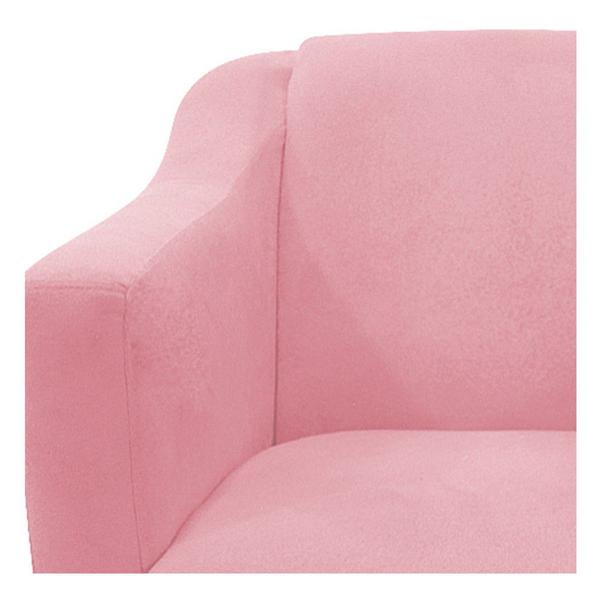 Imagem de kit 02 Poltrona Cadeira Decorativas Babel Suede Rosa Bebê - KDAcanto Móveis