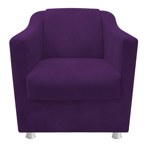 Imagem de kit 02 Poltrona Cadeira Decorativas Babel Suede Roxo - KDAcanto Móveis