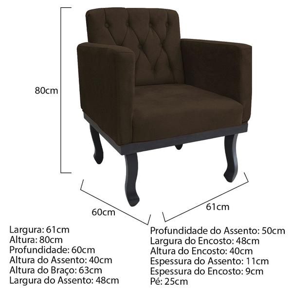 Imagem de Kit 02 Poltrona Classic Corano - ADJ Decor