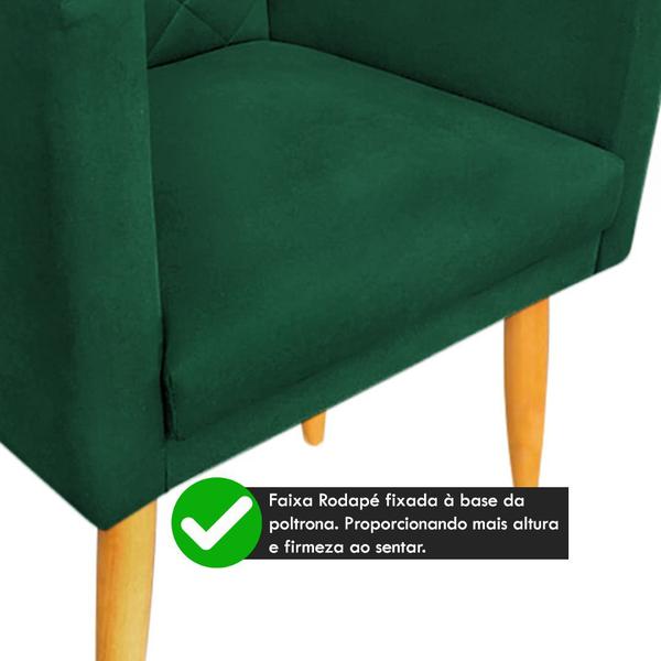 Imagem de Kit 02 Poltrona Decorativa Maitê Suede Verde para escritório - 2M Decor