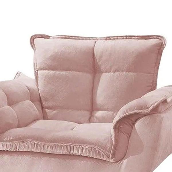 Imagem de Kit 02 Poltrona Decorativa Opala Suede Rose - Ma Belle Decor