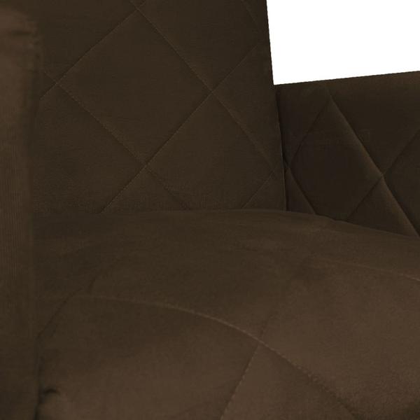 Imagem de Kit 02 Poltrona Decorativa Recepção Klara Base Bronze Suede