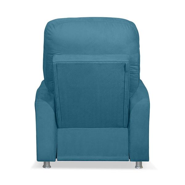 Imagem de Kit 02 Poltrona Do Papai Reclinavél Suede Azul Claro   -Casa da Poltrona 