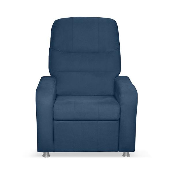 Imagem de Kit 02 Poltrona Do Papai Reclinavél Suede Azul Marinho  -Casa da Poltrona 