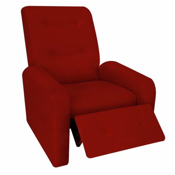 Imagem de Kit 02 poltrona do papai senior resistente confortavel clinica consultorio - suede vermelho