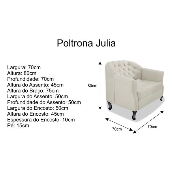 Imagem de Kit 02 Poltrona Julia A02 Corano - Amarena Móveis