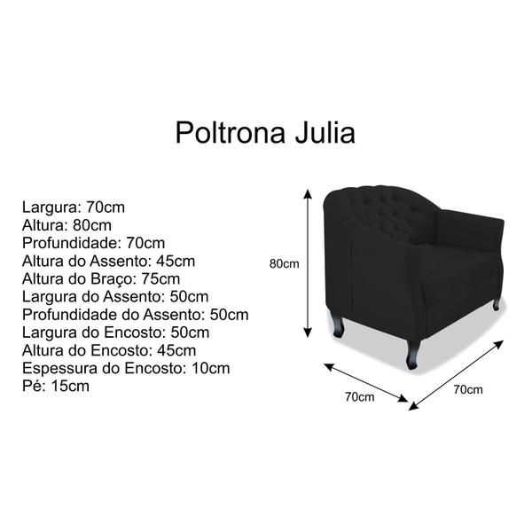 Imagem de Kit 02 Poltrona Julia A02 Suede - Doce Sonho Móveis