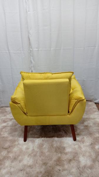 Imagem de Kit 02 poltrona opala suede amarelo - pandora decor