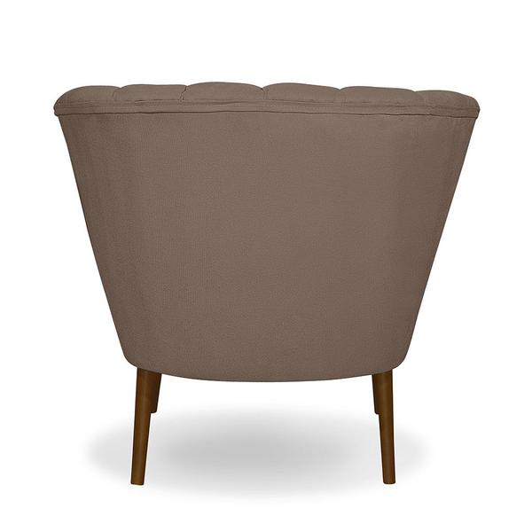 Imagem de Kit 02 Poltrona Pétala Flor Decorativa Suede   Capuccino