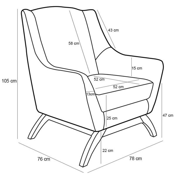 Imagem de Kit 02 Poltronas Base Em Madeira Juliet D02 material sintético Camel B-14 Linho Bege C-107 - Lyam Decor