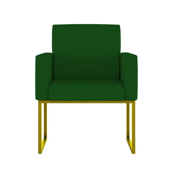 Imagem de Kit 02 Poltronas com Base de Ferro Dourado Reforçada Balaqui