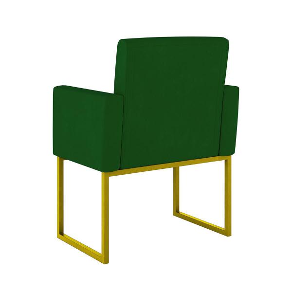 Imagem de Kit 02 Poltronas com Base de Ferro Dourado Reforçada Balaqui