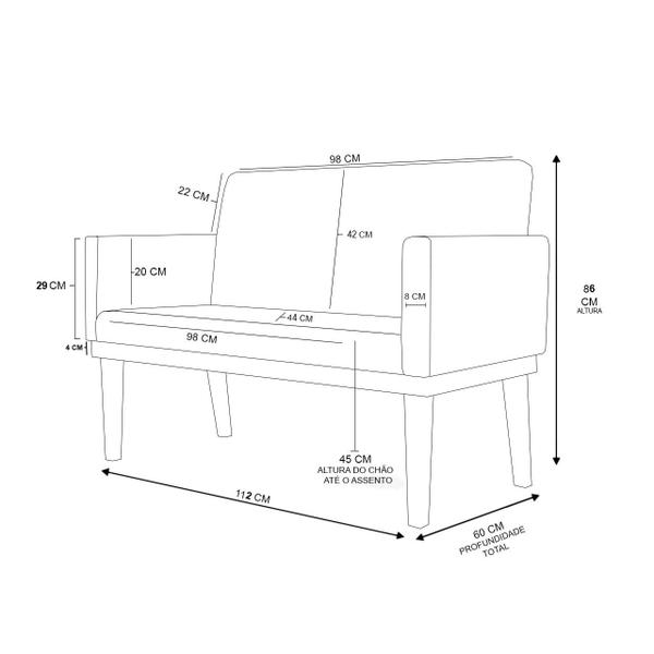 Imagem de Kit 02 Poltronas com base Oferta + Namoradeira Sala