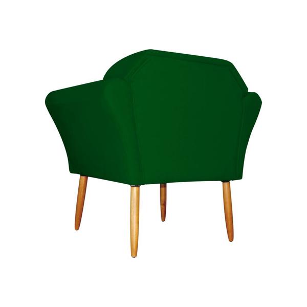 Imagem de Kit 02 Poltronas Decorativa Amélia Pés Palito Suede Verde - DS Estofados