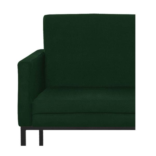 Imagem de Kit 02 Poltronas Decorativa Bellinha Base de Ferro Preto Suede Verde - Amarena Móveis